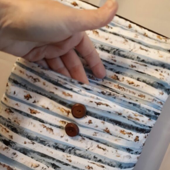 New Southwestern Western Purse Aspen Wood Tree print Blue Brown White Quilt bag - Picture 3 of 9